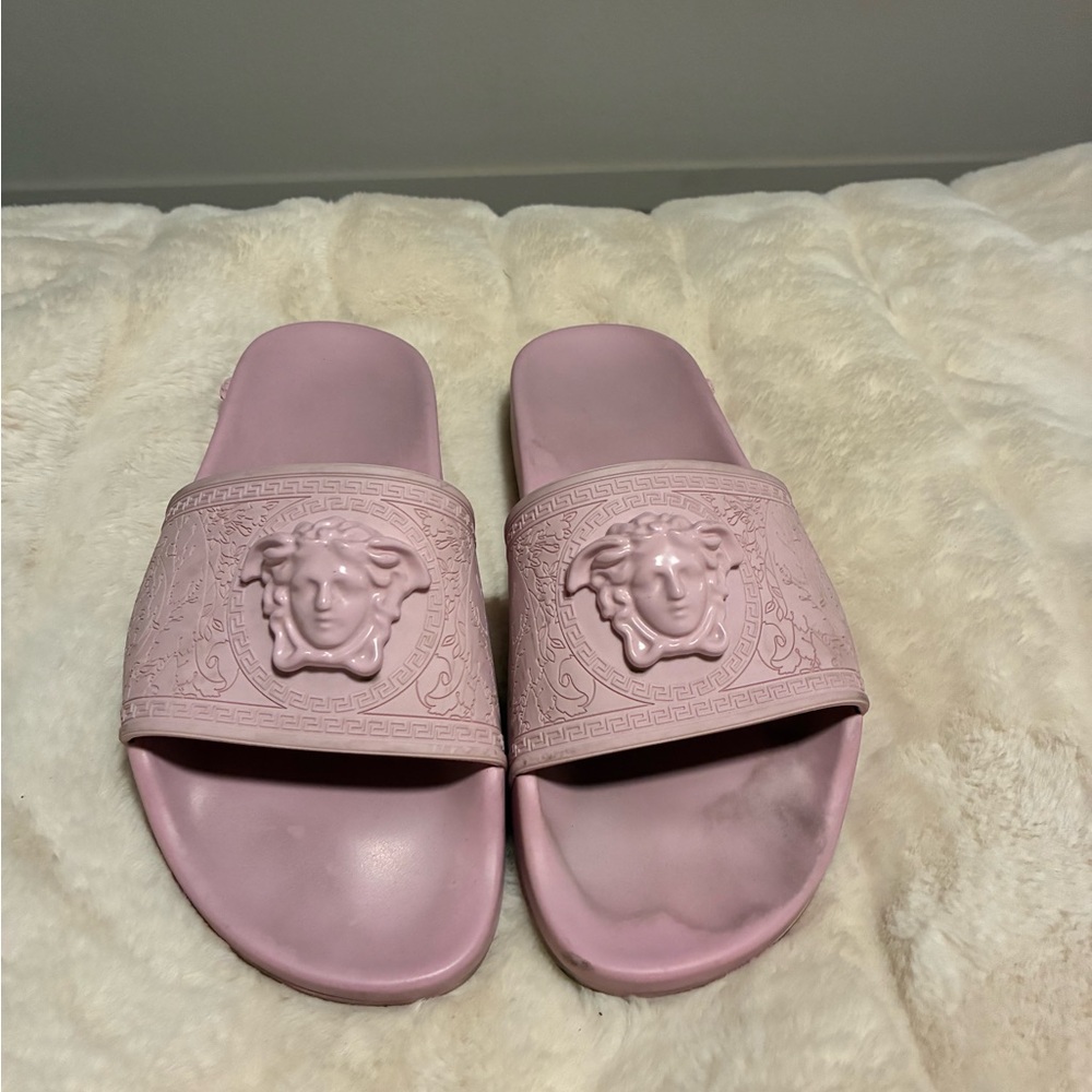 Versace Women's Blush Medusa Slide Sandals